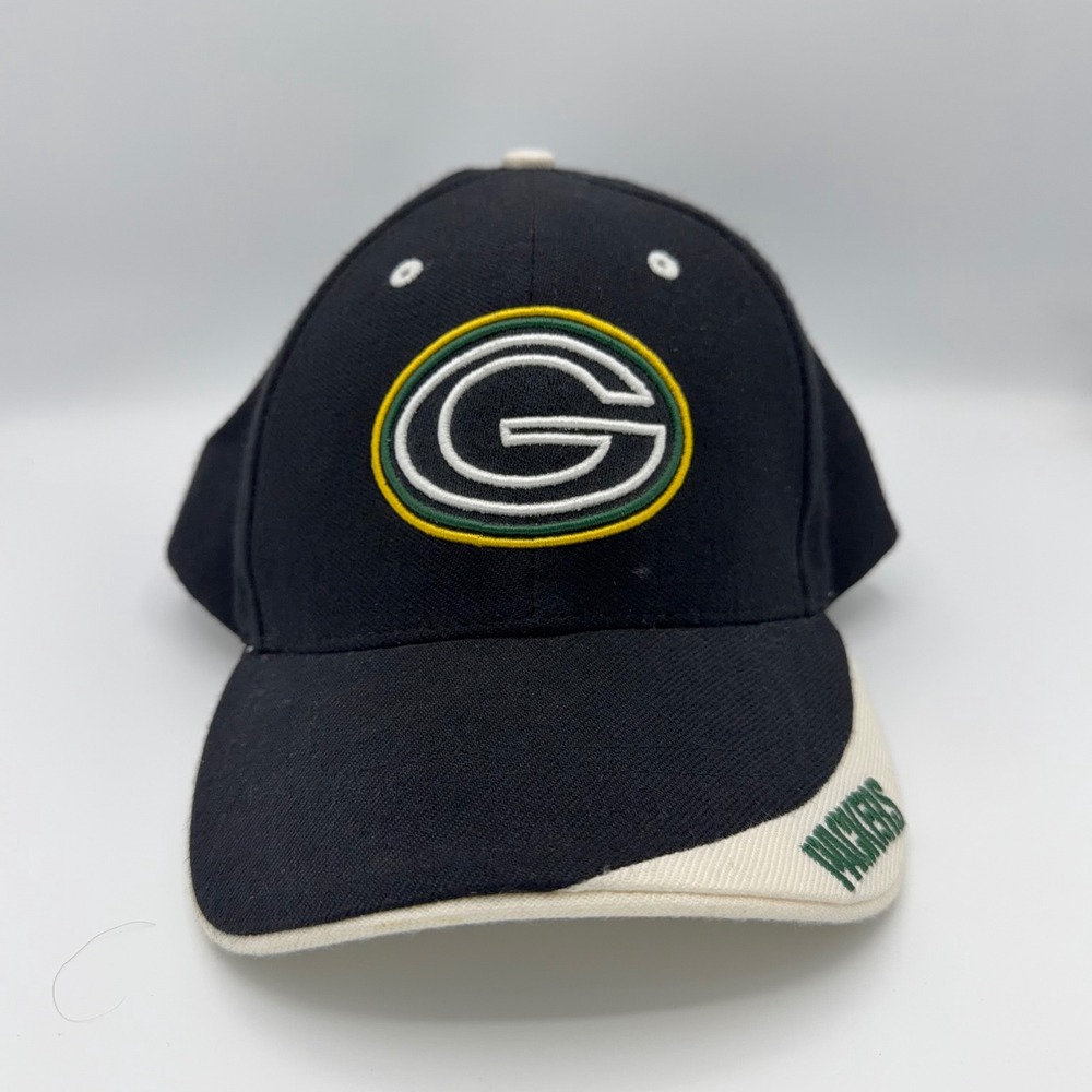 Twins Enterprise Green Bay Packers‎ Hat Mens OSFA Wool Blend NFL Cap Black Creme